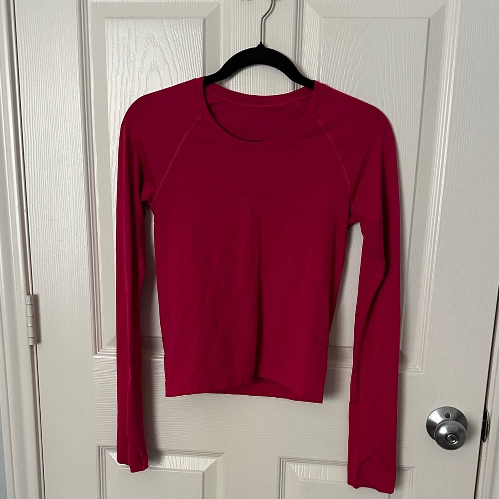 lululemon athletica Vibrant Red Long Sleeve Top